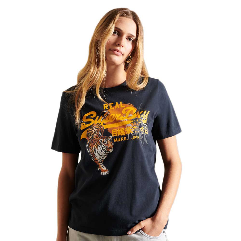 Superdry Vintage Logo Rising Sun Kurzarm T-shirt XS Eclipse Navy Tiger günstig online kaufen