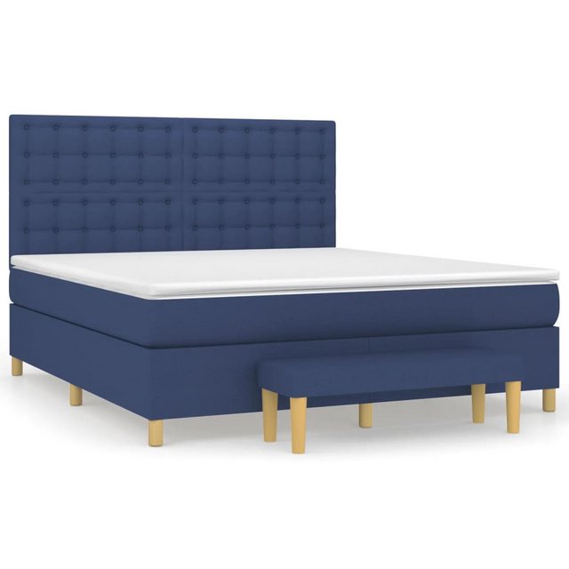 vidaXL Boxspringbett Boxspringbett mit Matratze und Fusshocker Stoff (180 x günstig online kaufen