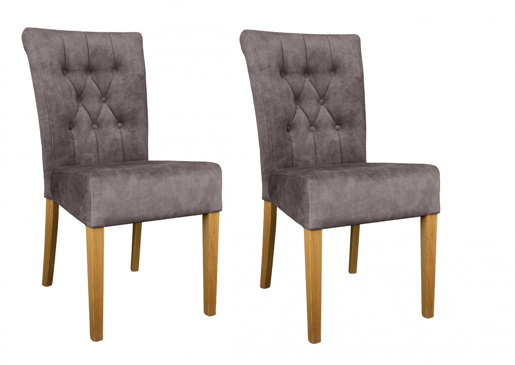 Home affaire 4-Fußstuhl "Ravenna", (Set), 2 St., Samtvelours, Esszimmerstuh günstig online kaufen