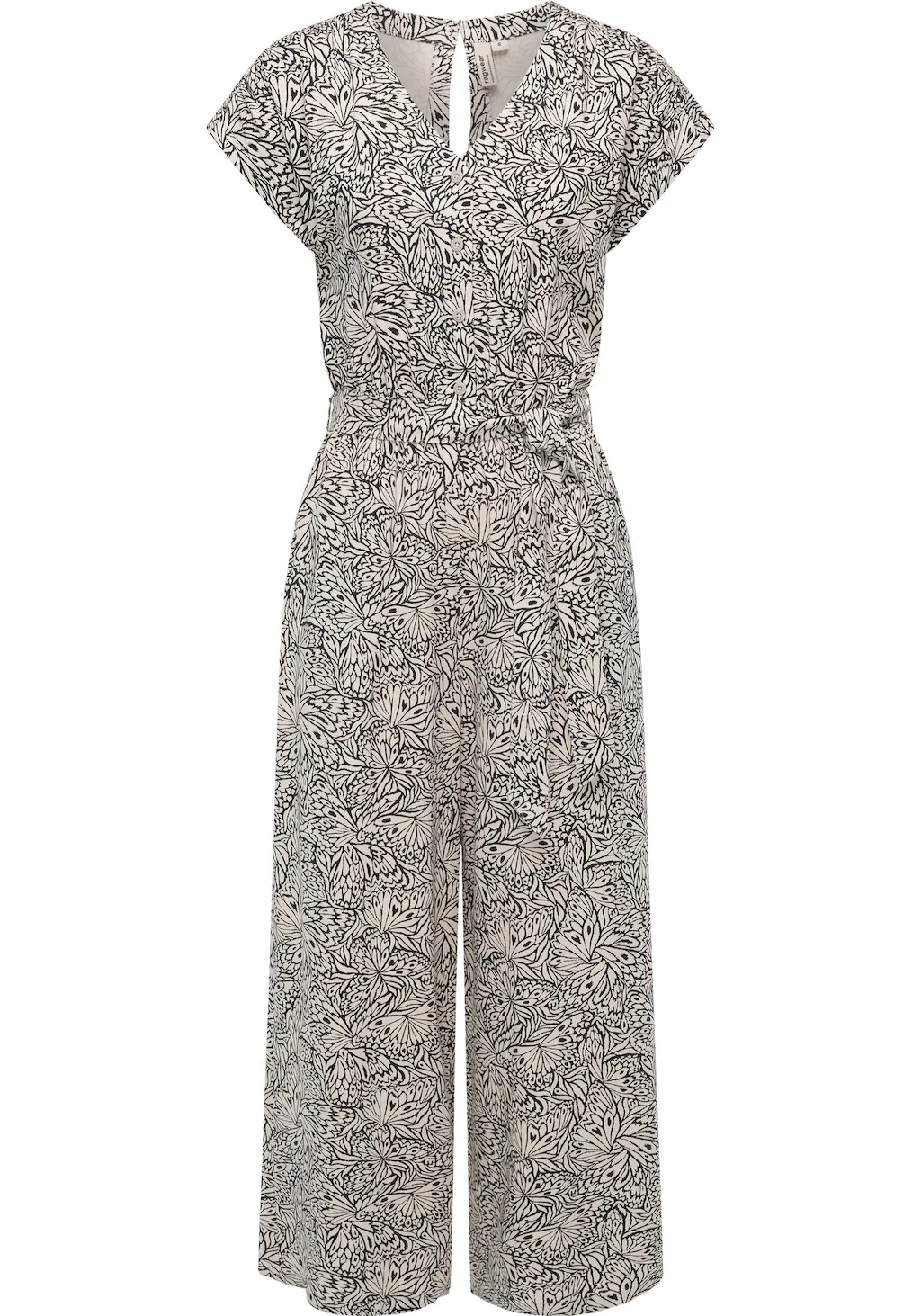 Ragwear Jumpsuit "Glina Print", Langer Damen Overall mit Bindegürtel an der günstig online kaufen