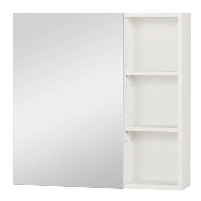 Homfa Spiegelschrank Badezimmerschrank Hängeschrank 60x13,5x60cm, mit 1 Tür günstig online kaufen