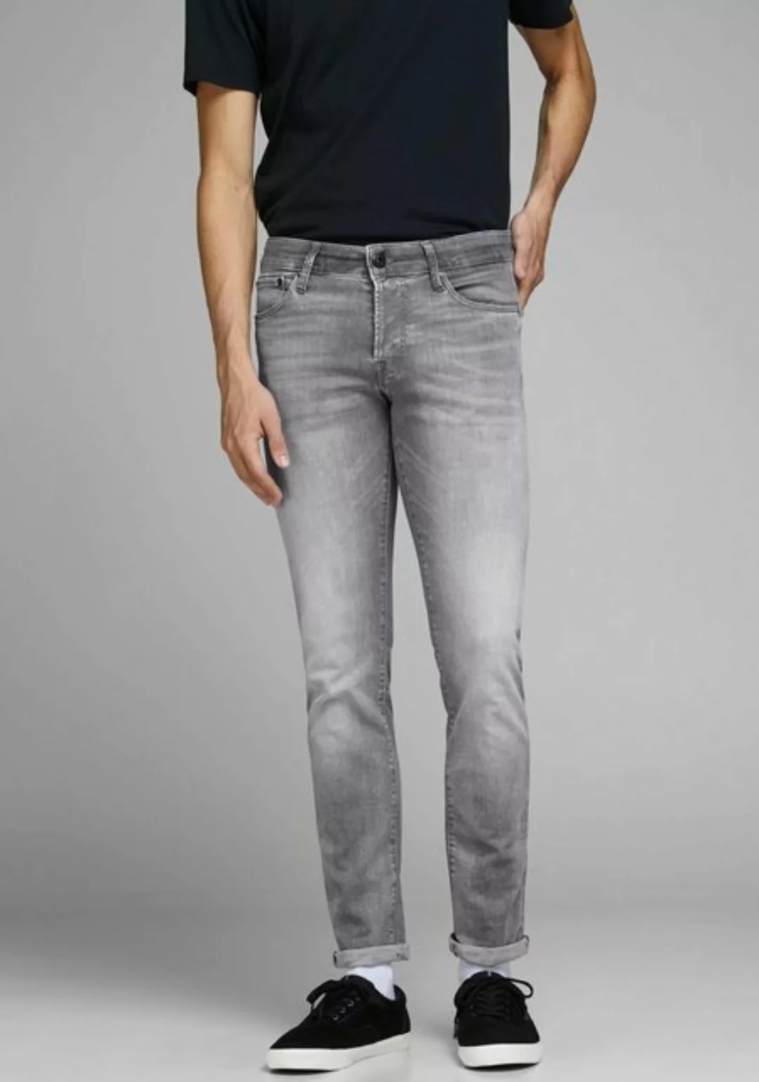 Jack & Jones Herren Jeans JJIGLENN JJICON JJ 257 50SPS - Slim Fit - Grau - günstig online kaufen