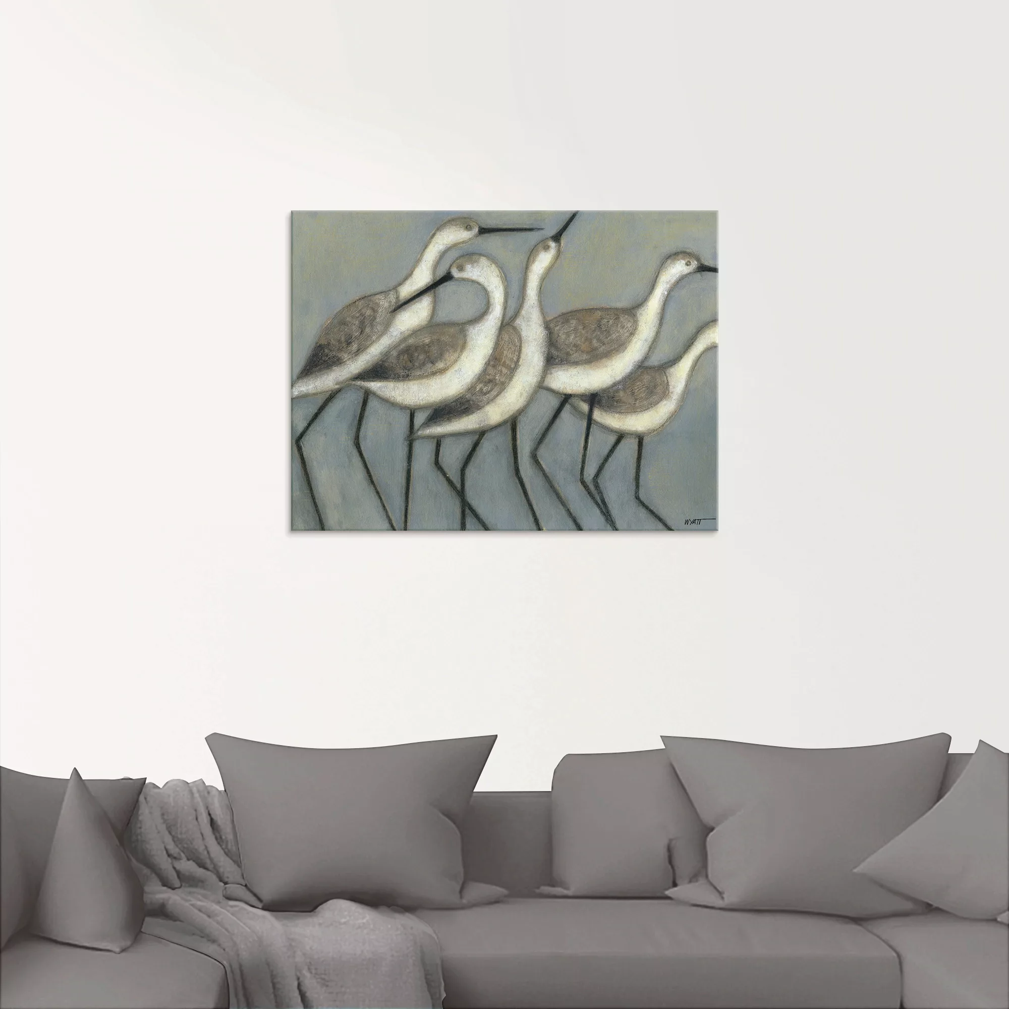 Artland Glasbild "Küstenvögel II", Vögel, (1 St.), in verschiedenen Größen günstig online kaufen