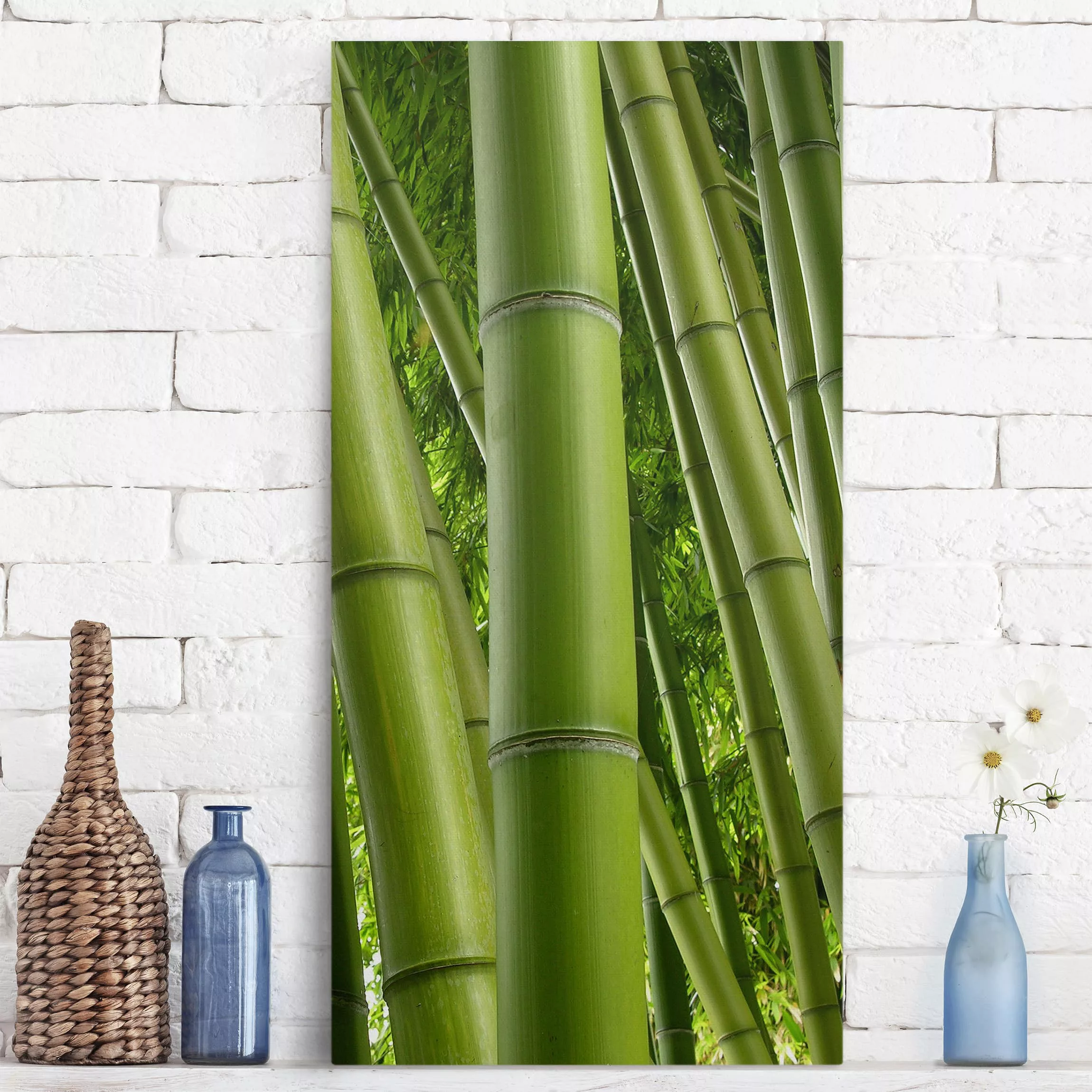 Leinwandbild Bambus - Hochformat Bamboo Trees günstig online kaufen
