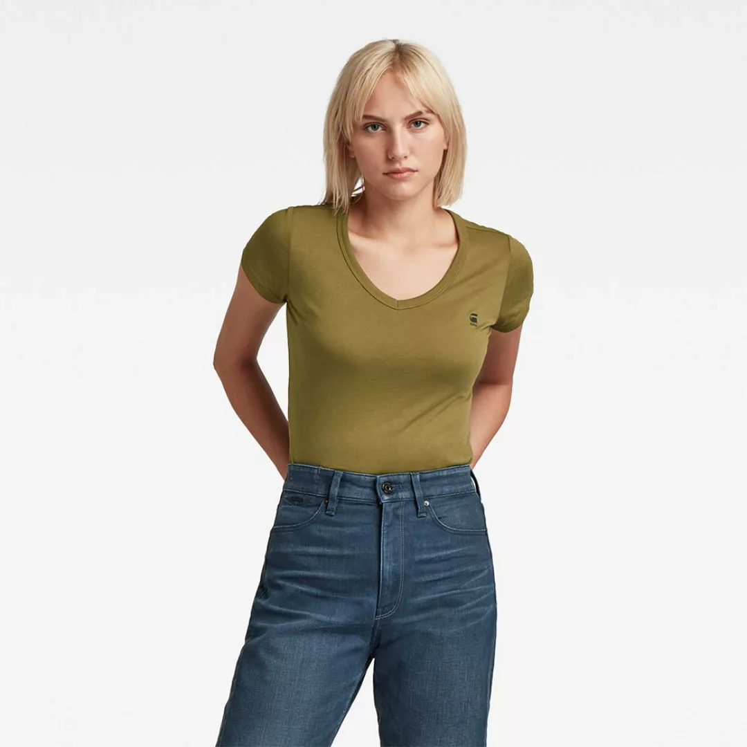 G-star Eyben Slim Kurzarm V-ausschnitt T-shirt M Light Antic Green günstig online kaufen