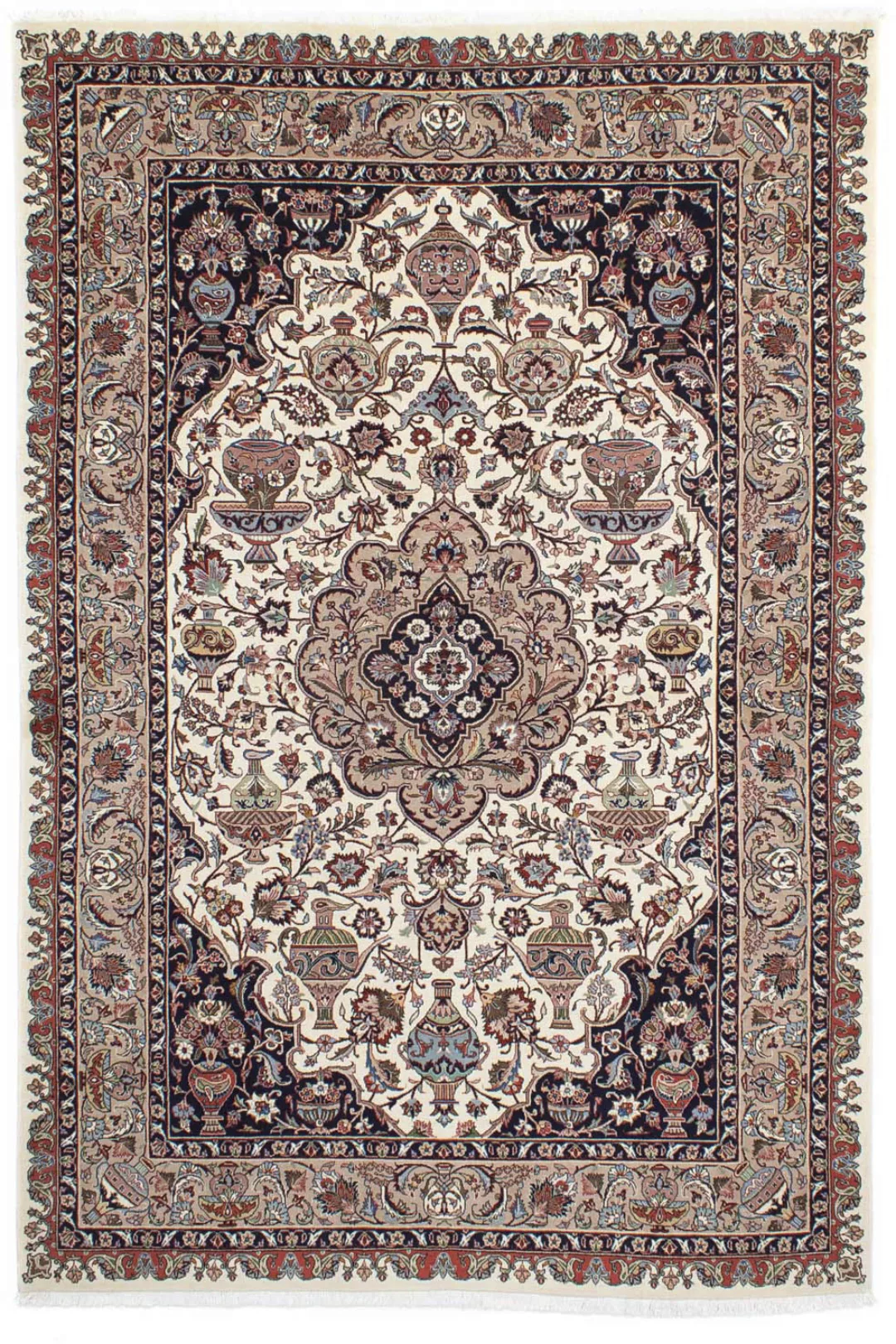 morgenland Wollteppich »Kaschmar Medaillon Beige 300 x 200 cm«, rechteckig, günstig online kaufen