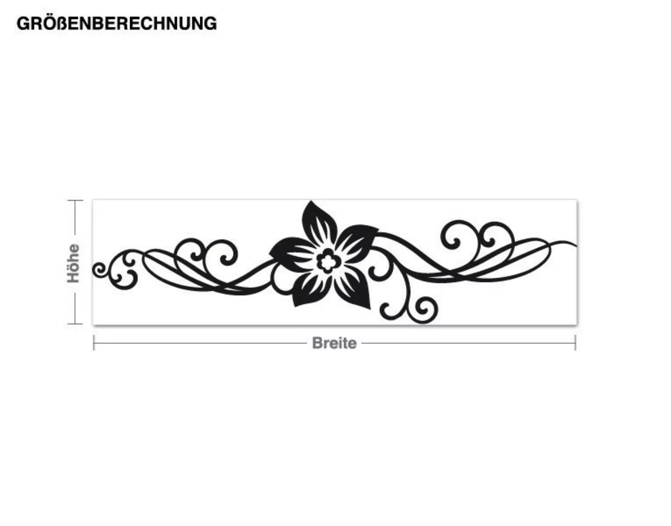 Wandtattoo Blumen Florales Ornament 2 günstig online kaufen