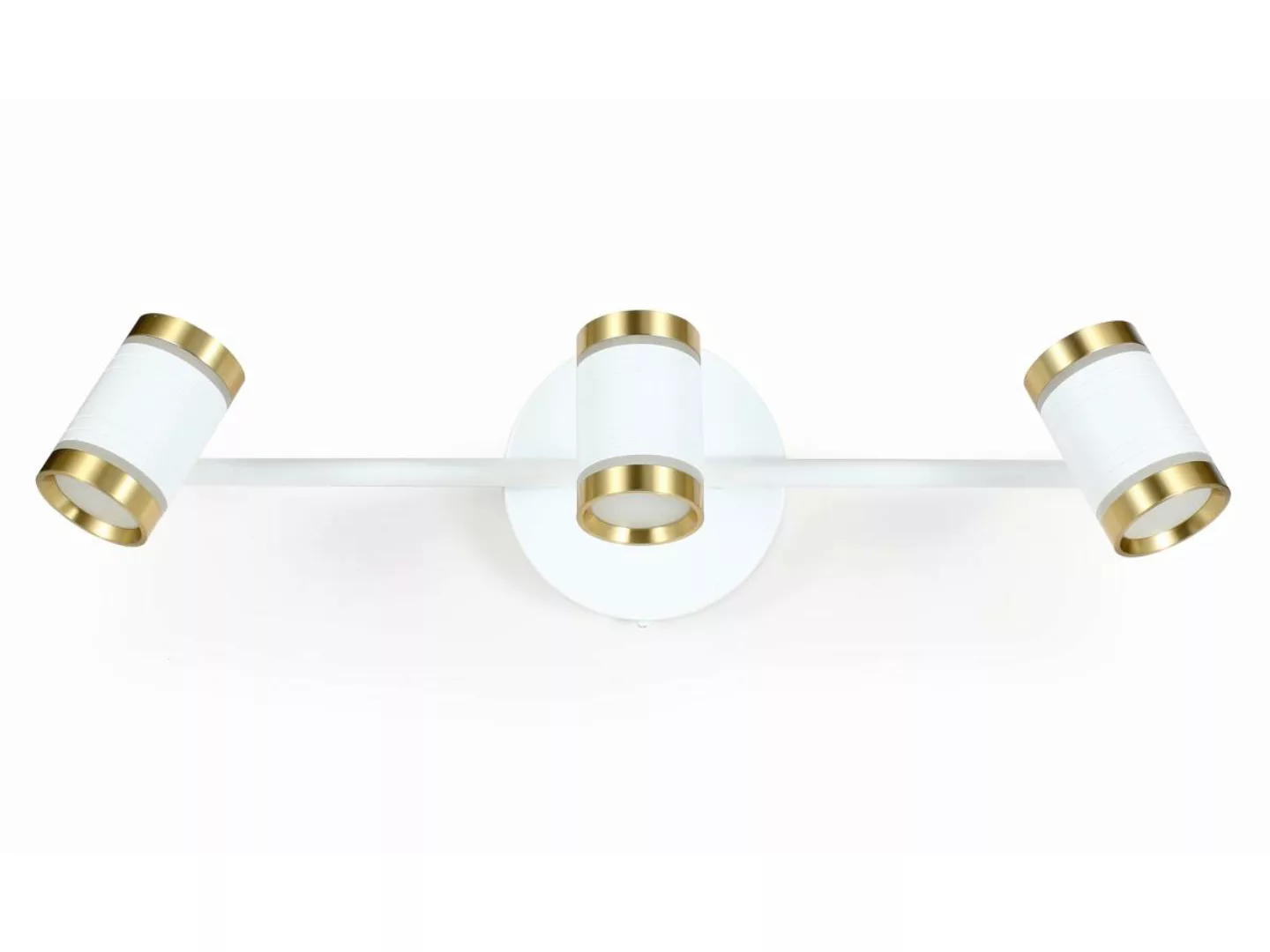 LED-Wandleuchte Badezimmer - Aluminium - 3 Spots - 45 cm - Weiß & Goldfarbe günstig online kaufen