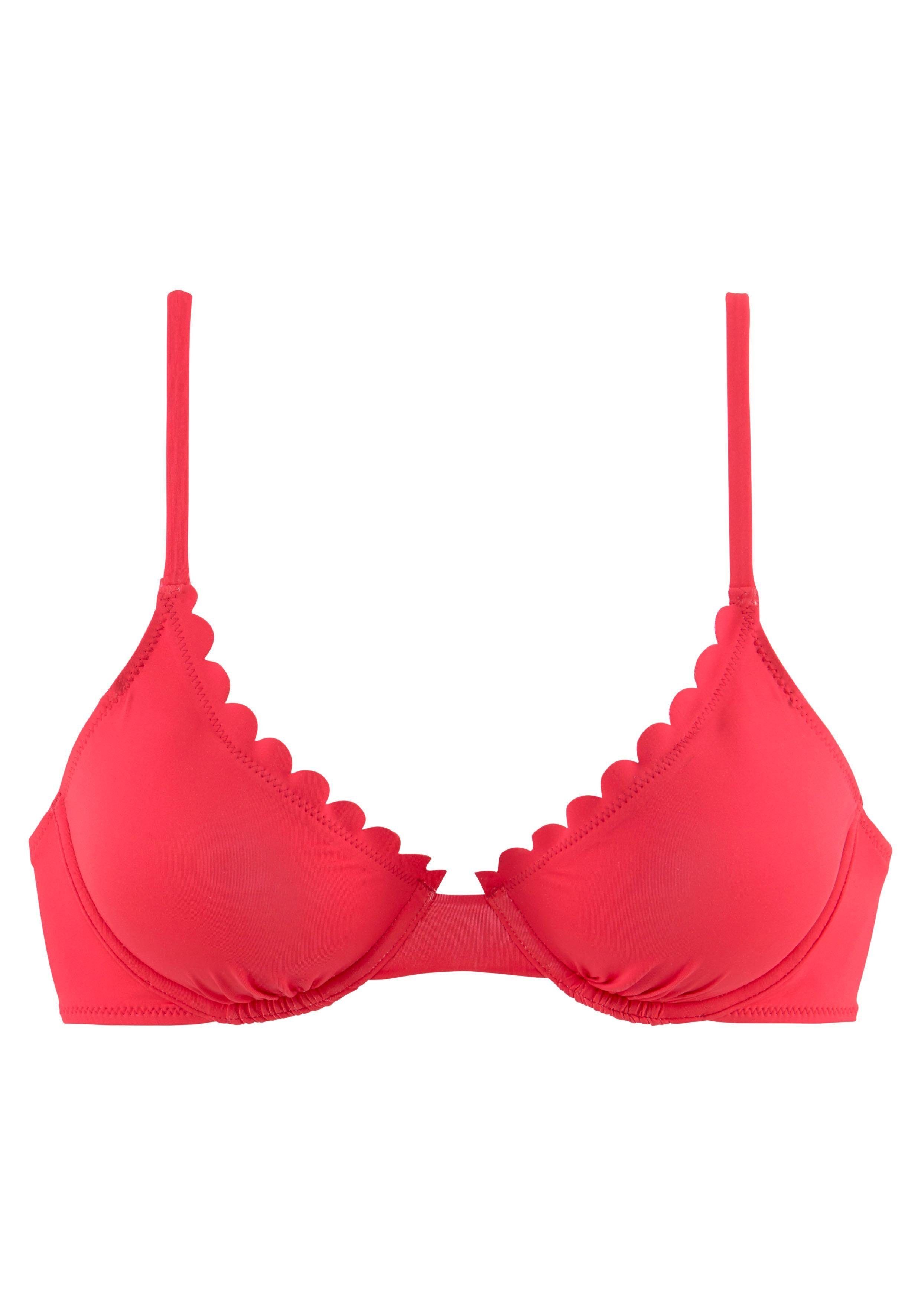 LASCANA Bügel-Bikini-Top Scallop, mit Wattierung günstig online kaufen