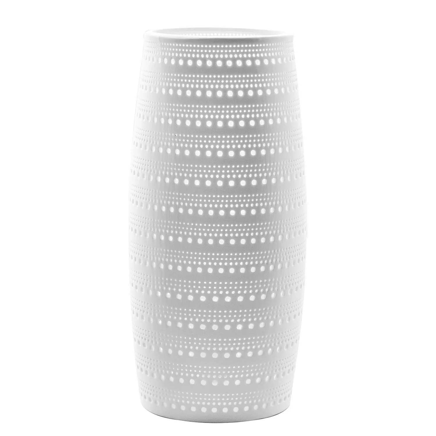 Keramik-Tischleuchte, weiß - weiß - 30 cm - Lampen & Leuchten > Innenleucht günstig online kaufen