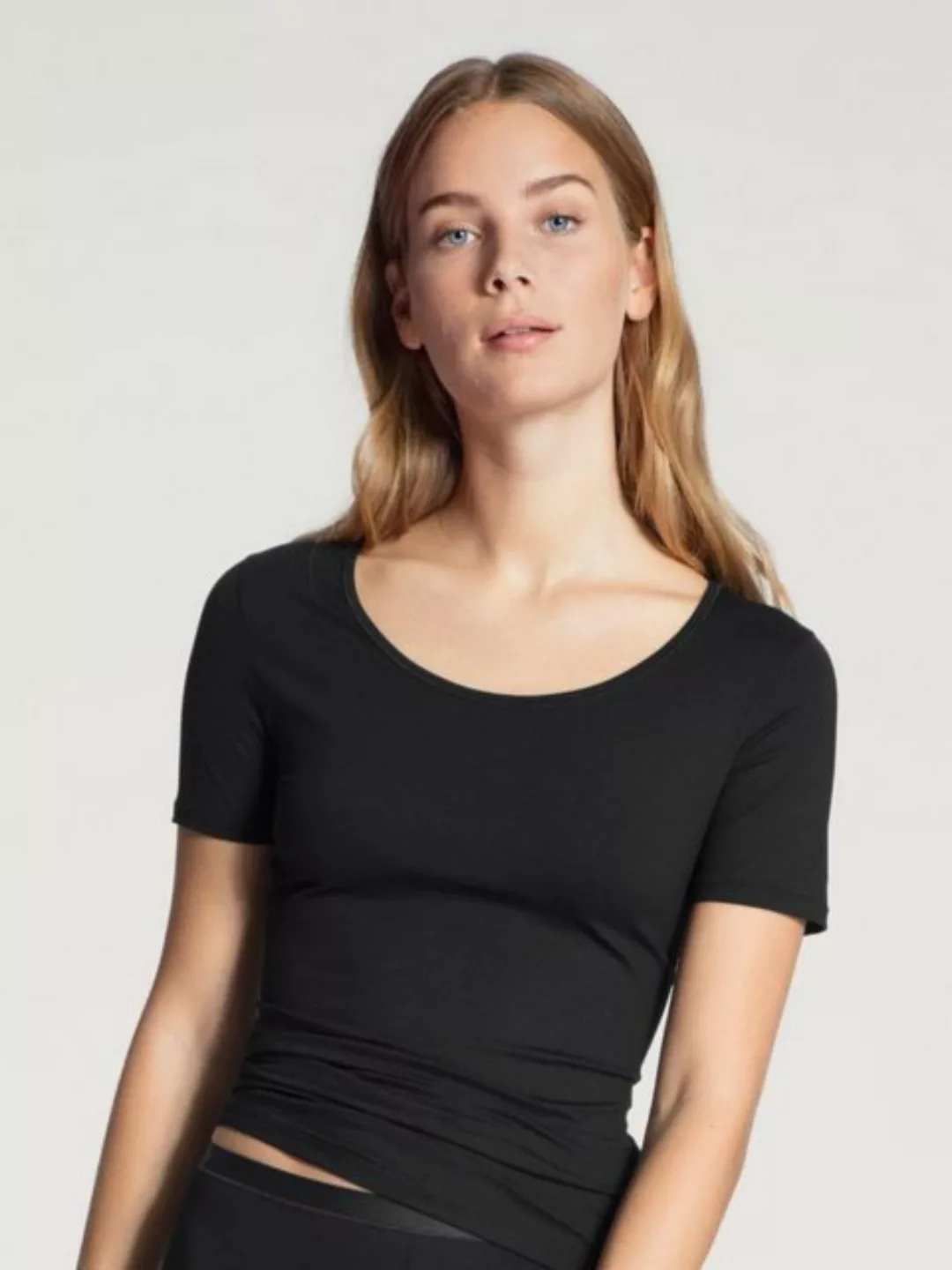 CALIDA T-Shirt DAMEN Top kurzarm, schwarz günstig online kaufen