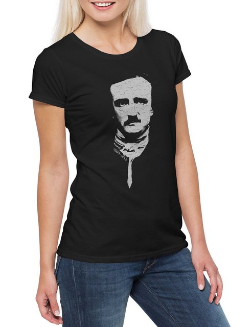 Urban Backwoods Print-Shirt Edgar Damen T-Shirt Portrait Allan Allen Symbol günstig online kaufen