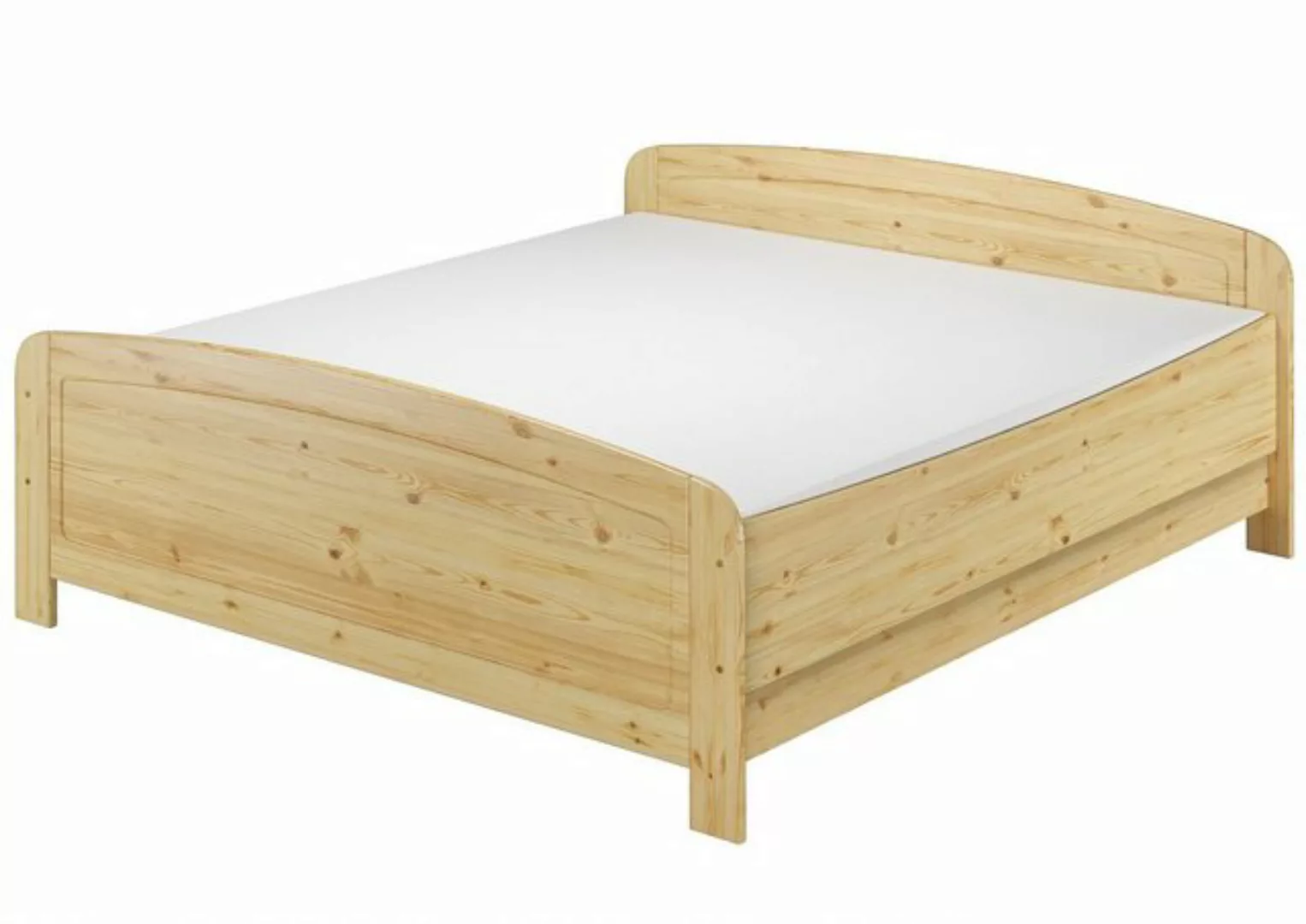 ERST-HOLZ Bett Seniorenbett Doppelbett hoher Sitz Kiefer 180x200 Rollrost M günstig online kaufen