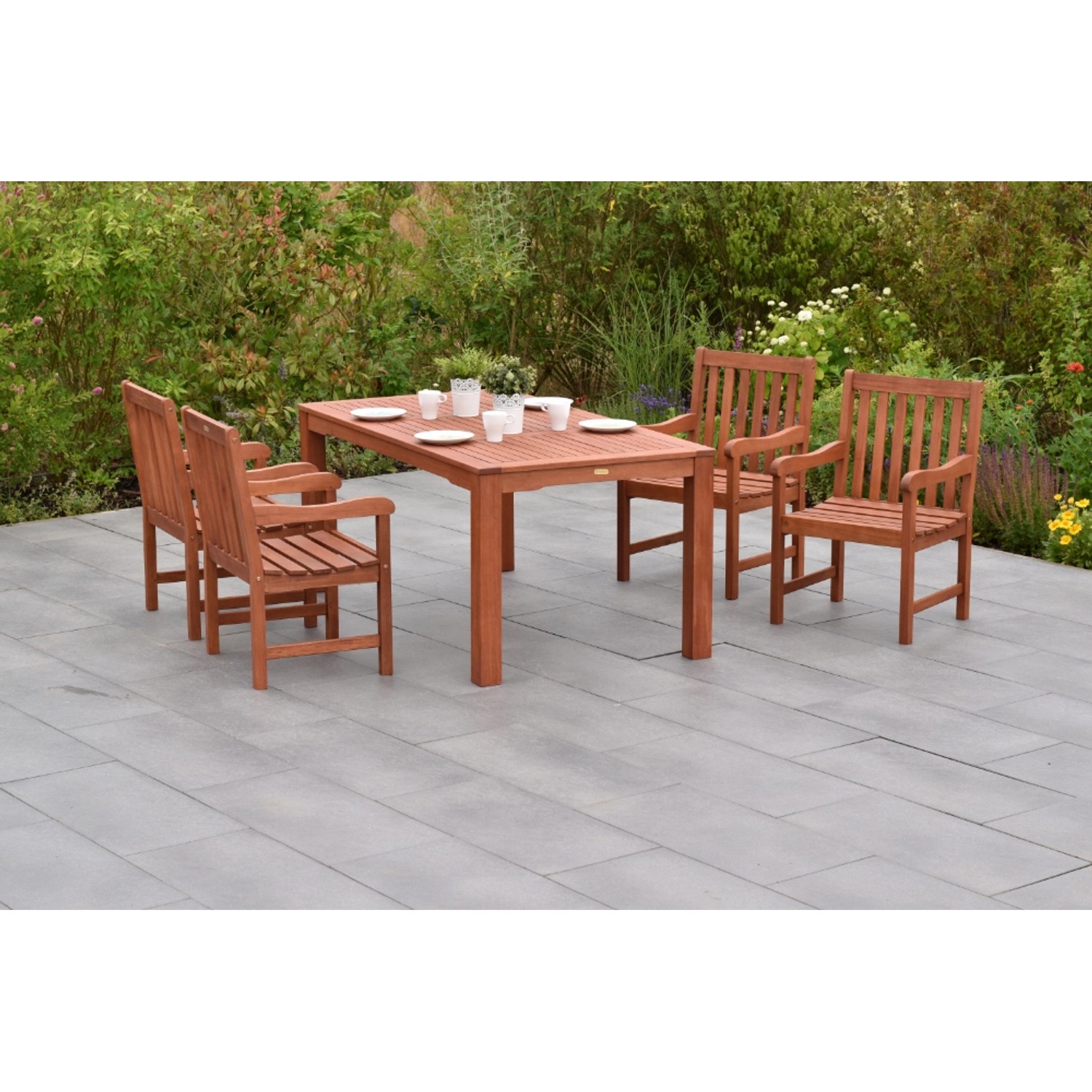 Merxx Santos Gartenmöbel-Set 5-tlg. mit Gartentisch 170 x 90 cm günstig online kaufen