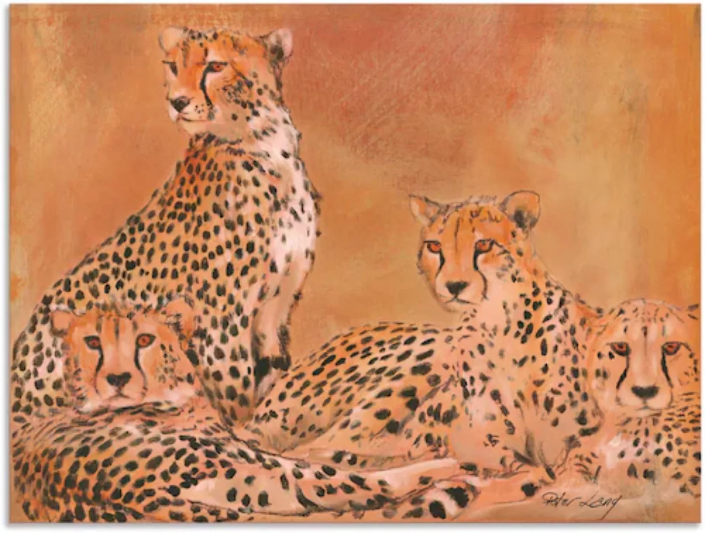 Artland Wandbild »Geparden«, Wildtiere, (1 St.), als Alubild, Outdoorbild i günstig online kaufen