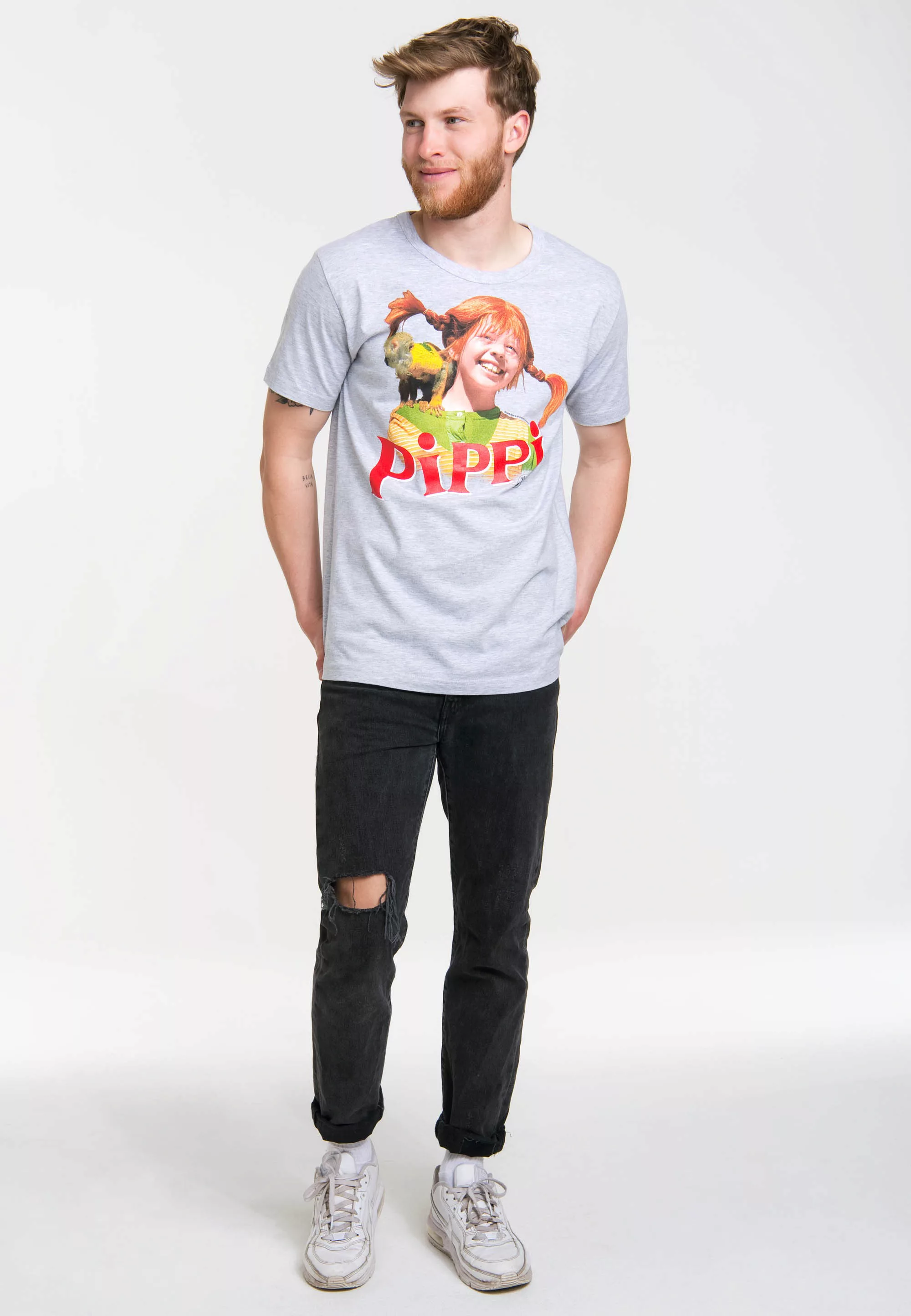 LOGOSHIRT T-Shirt "Pippi Langstrumpf - Äffchen Herr Nilsson", mit coolem Fr günstig online kaufen