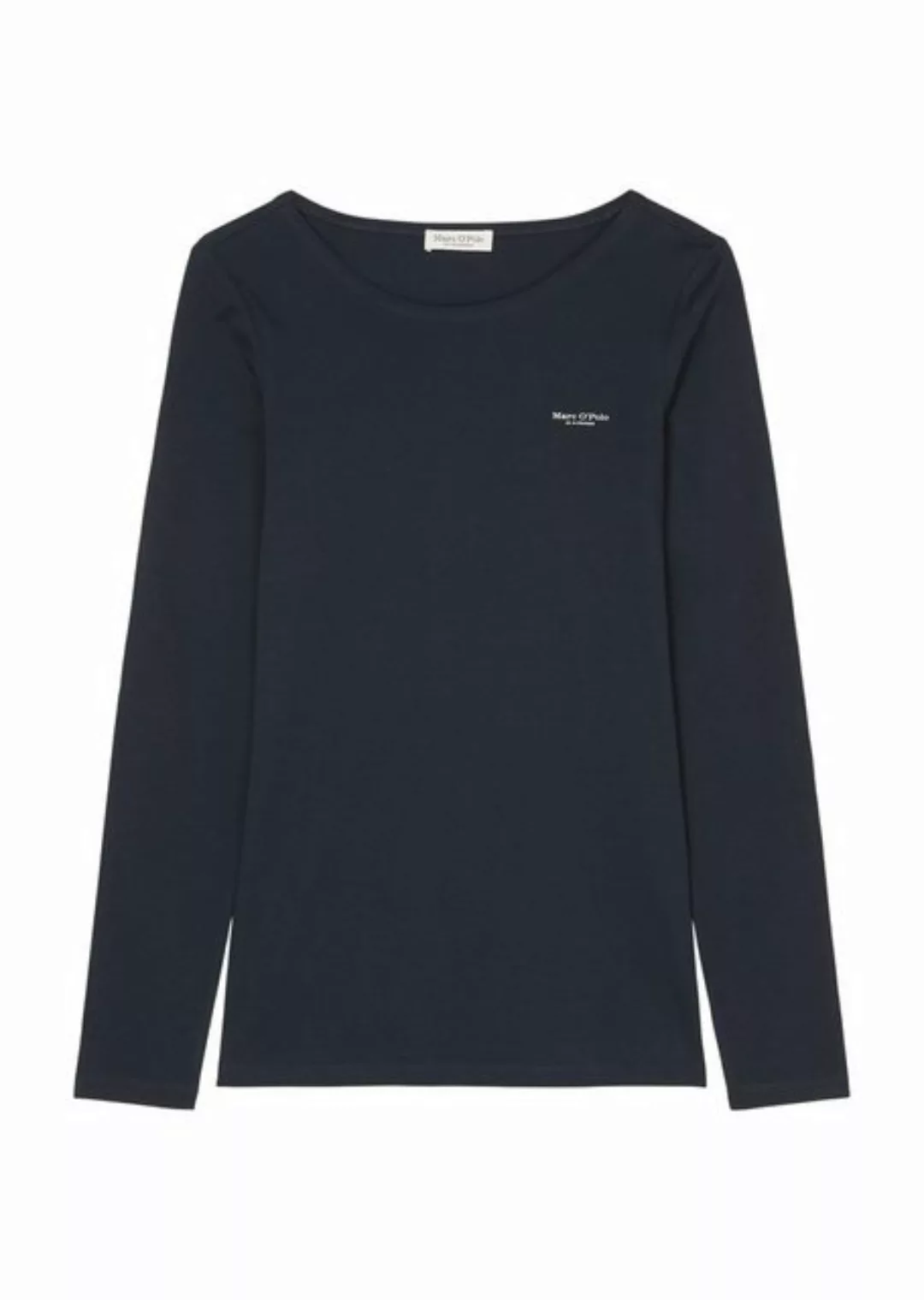 Marc O'Polo Langarmshirt mit Label-Print in Brusthöhe günstig online kaufen