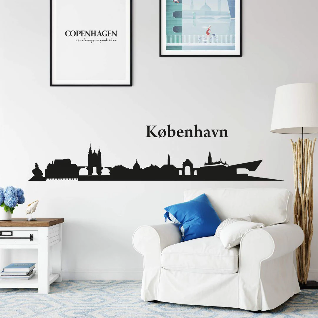 Wall-Art Wandtattoo "Stadt Skyline Kopenhagen 120cm", (Set, 1 St.), selbstk günstig online kaufen