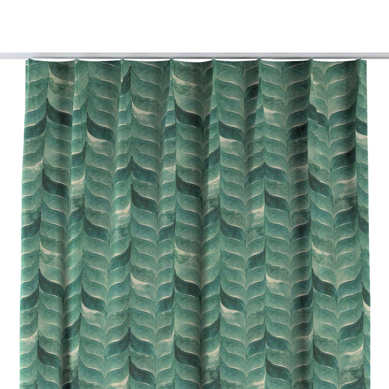 Vorhang mit flämischen 1-er Falten, grün, Abigail (143-16) günstig online kaufen