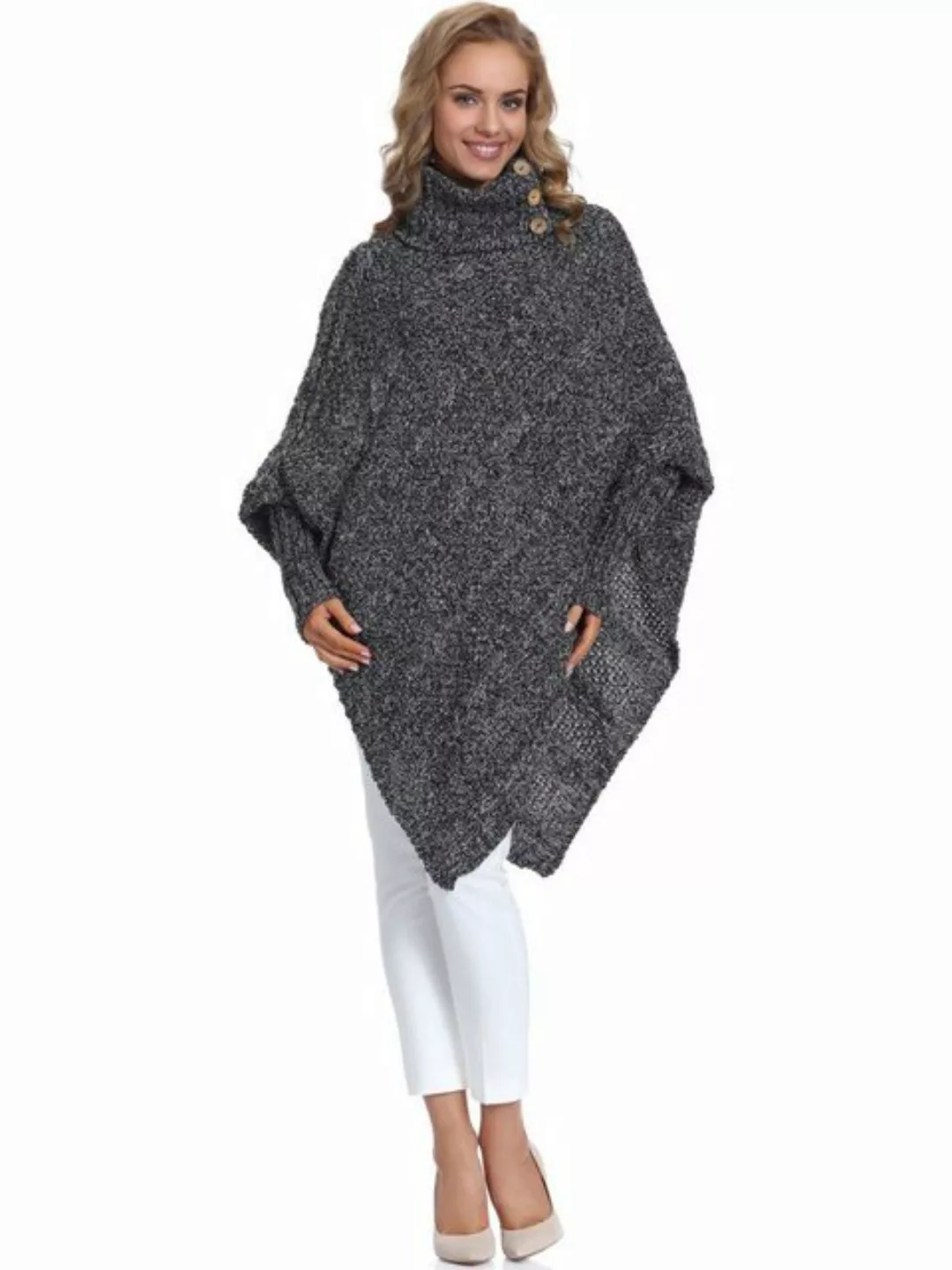 Merry Style Strickponcho Damen Poncho C46l4 günstig online kaufen