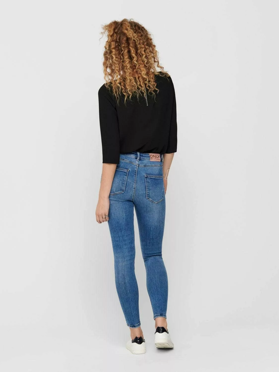 Only Damen Jeans ONLMILA HW SK ANK DNM BJ139944 - Skinny Fit - Blau - Mediu günstig online kaufen