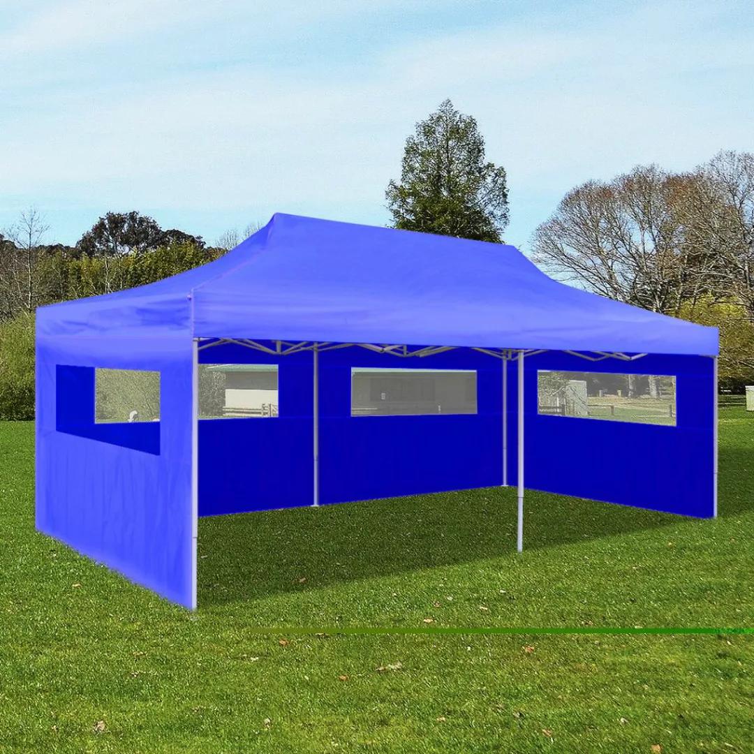 Pop-up-partyzelt Faltbar Blau 3×6 M günstig online kaufen