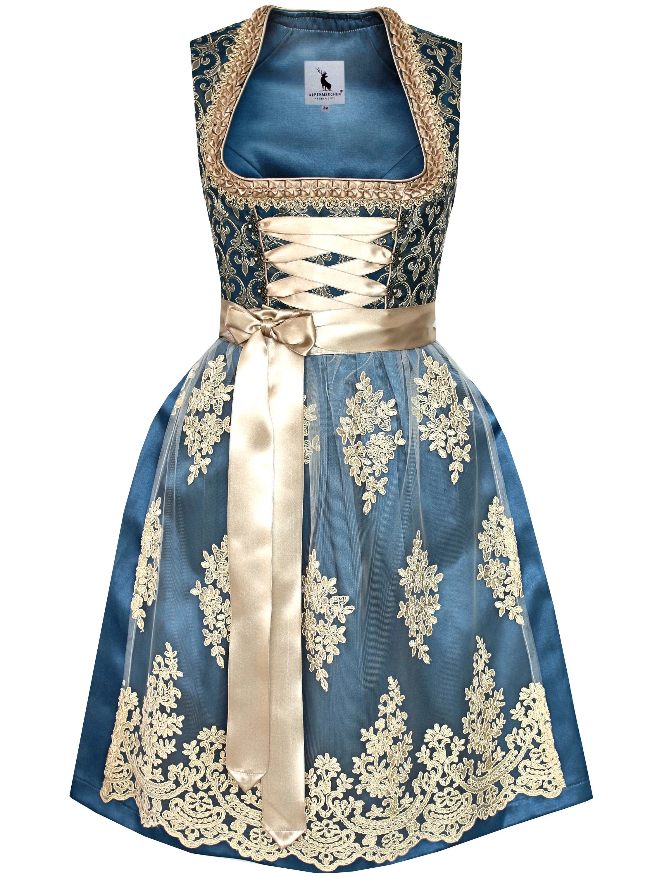 Alpenmärchen Dirndl Dirndl Johanna in blau günstig online kaufen