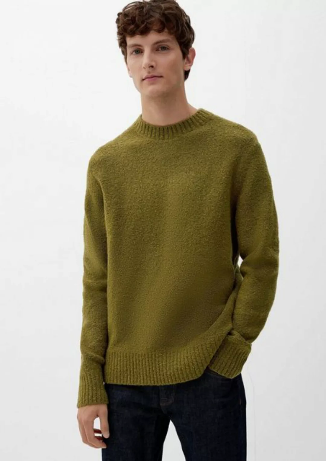 s.Oliver Strickpullover Wollmix-Pulli aus Bouclé günstig online kaufen