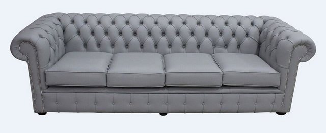 JVmoebel Chesterfield-Sofa Grau Chesterfield Design Luxus Polster Sofa Couc günstig online kaufen