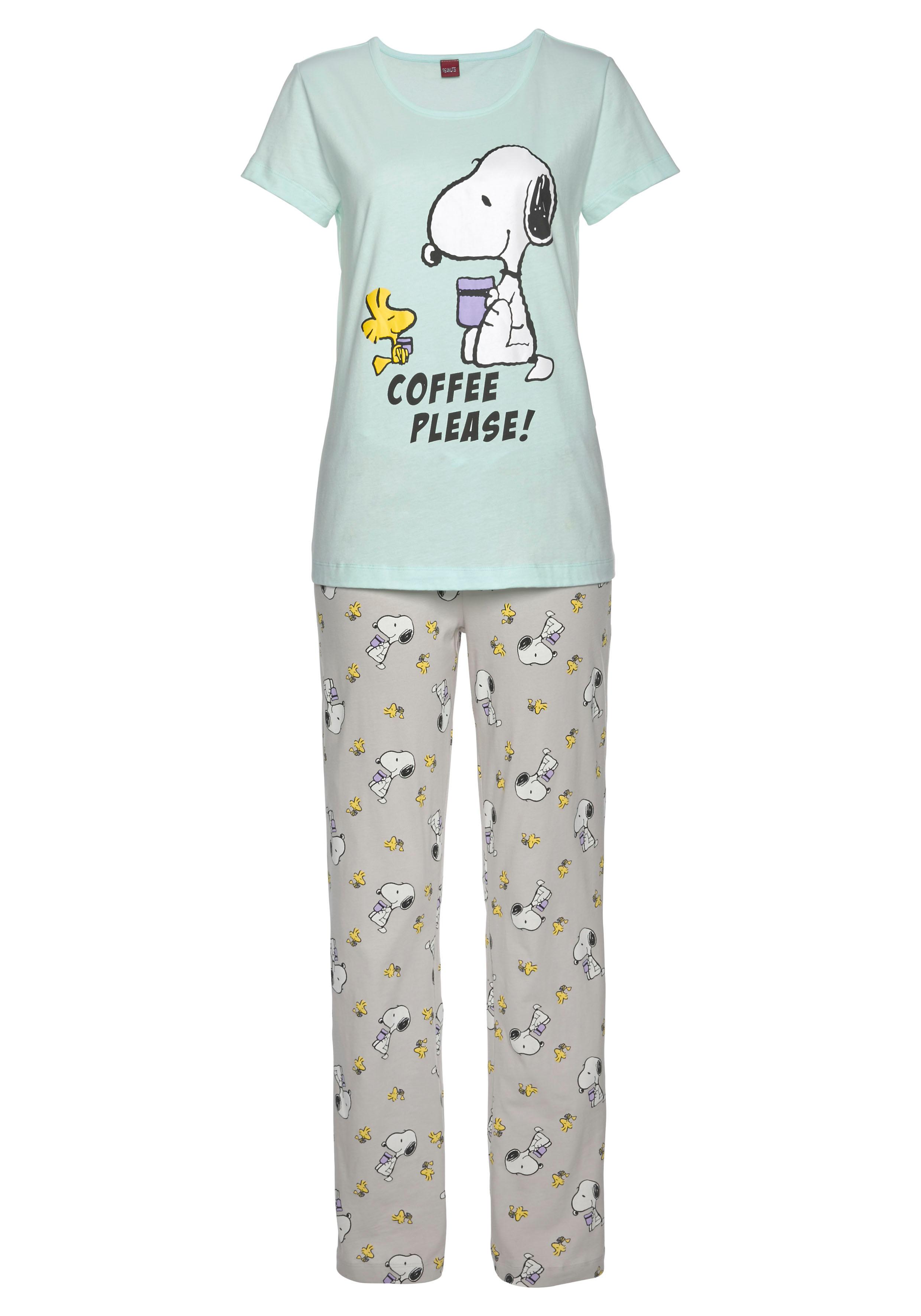 Peanuts Pyjama, (2 tlg.), mit Snoopy und Woodstock Druck günstig online kaufen