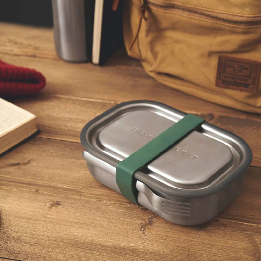 Auslaufsichere Lunchbox "Steel Lunch Box" Aus Edelstahl Inkl. Gabel günstig online kaufen
