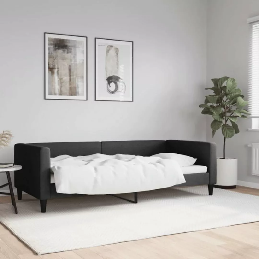 vidaXL Gästebett Tagesbett Schwarz 90x200 cm Stoff Gästebett Gästecouch Gäs günstig online kaufen