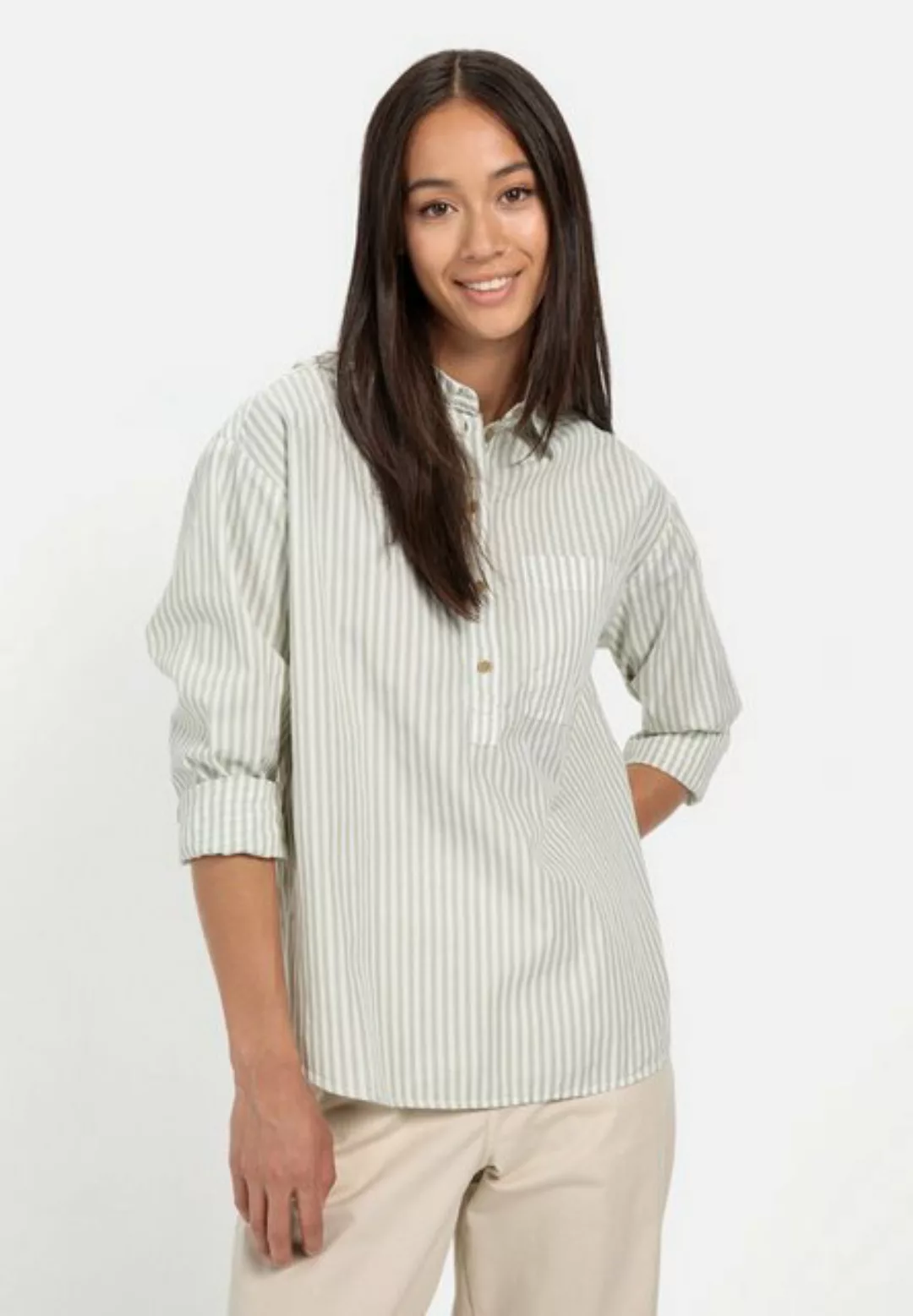 camel active Blusenshirt Blouse, Eukalyptus Stripes günstig online kaufen