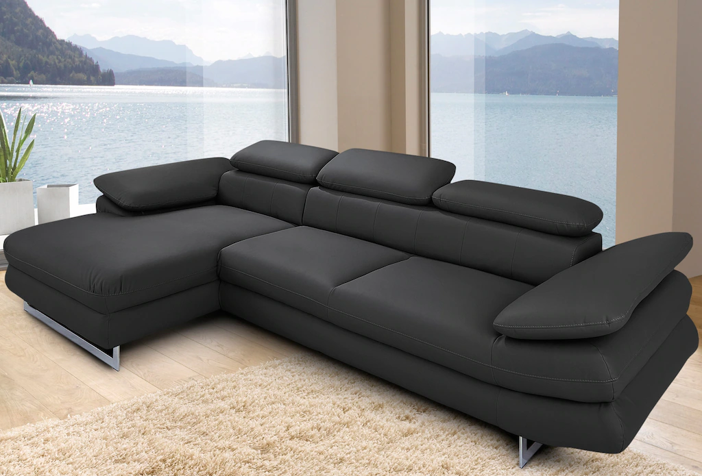 INOSIGN Ecksofa "Solution L-Form", mit Arm- & Kopfteilverstellung, wahlweis günstig online kaufen