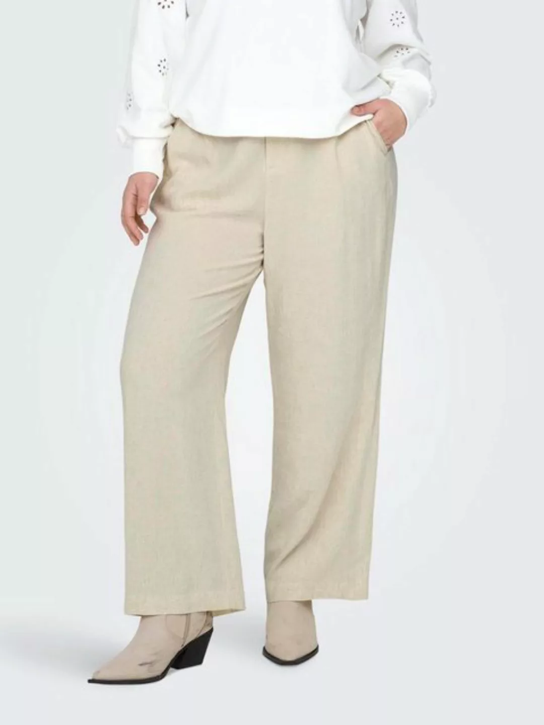 ONLY CARMAKOMA Anzughose "CARAGNES MW LINEN BL MEL PANT TLR" günstig online kaufen