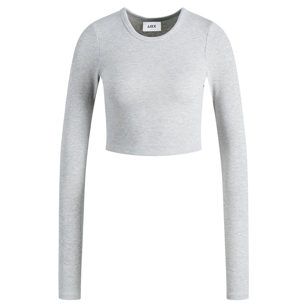 Jjxx Feline Rib Langarm T-shirt M Light Grey Melange günstig online kaufen
