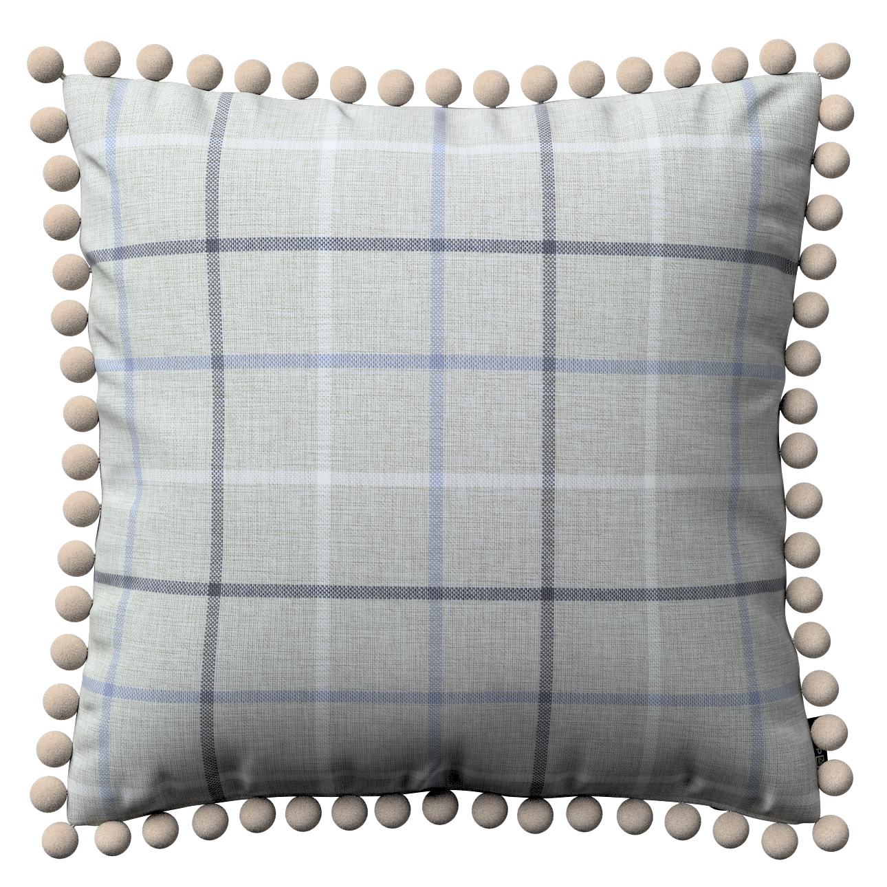 Kissenhülle Wera mit Bommeln, hellblau- grau, 45 x 45 cm, Edinburgh (703-18 günstig online kaufen