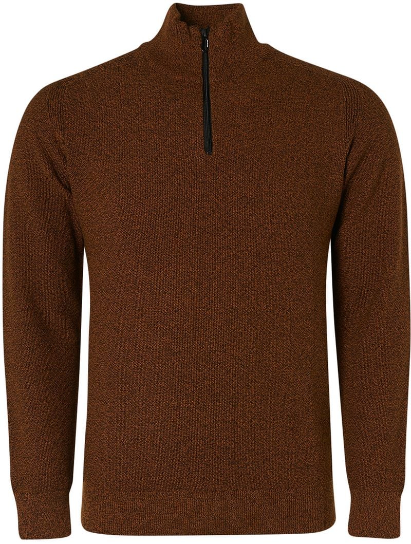 No Excess Pullover Half Zip Braun - Größe XXL günstig online kaufen