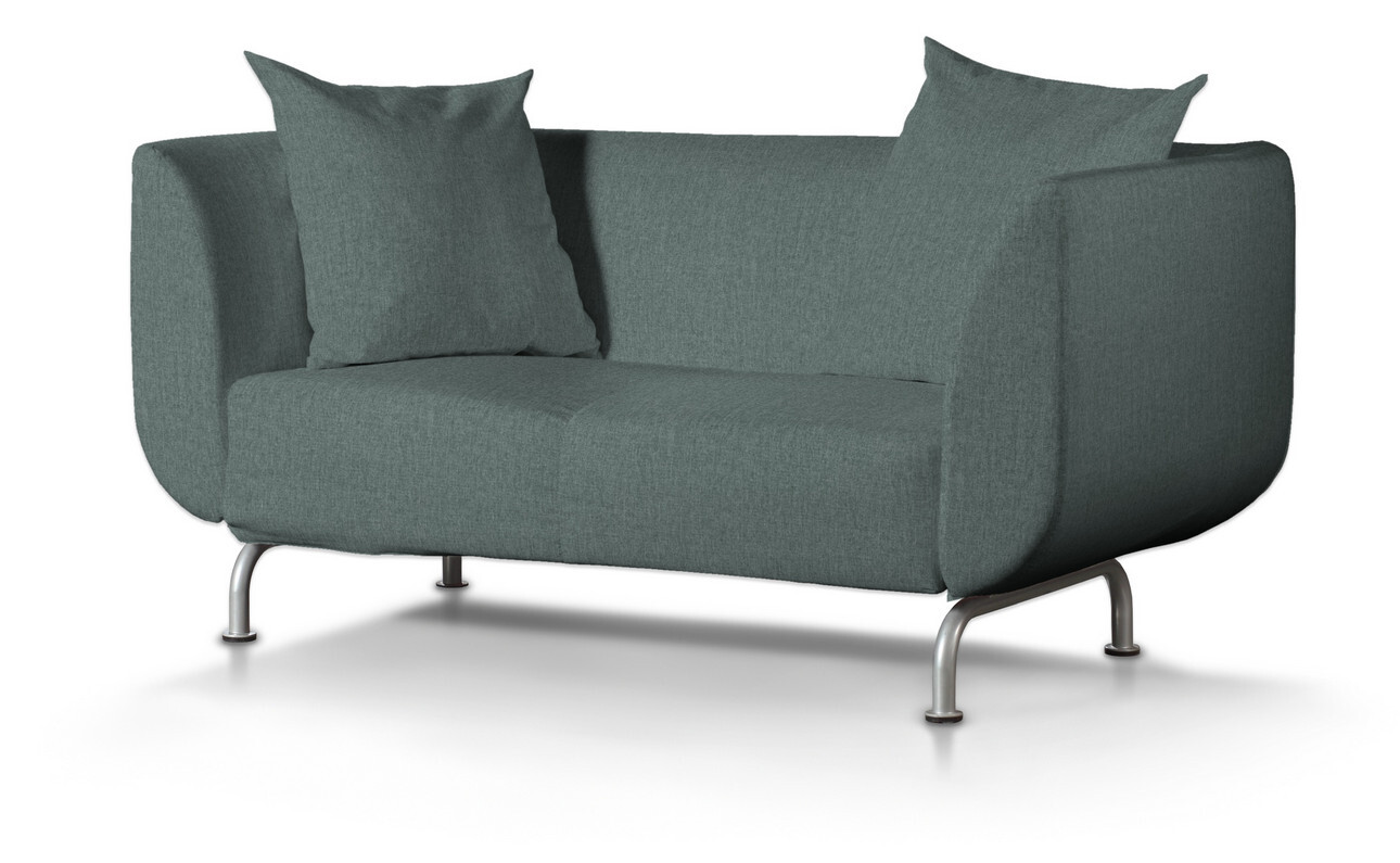 Bezug für Strömstad 2-Sitzer Sofa, grau- blau, Bezug für Sofa Stromstad 2-s günstig online kaufen