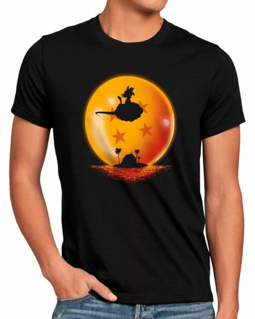 style3 Print-Shirt Herren T-Shirt Flying Nimbus super dragonball z gt songo günstig online kaufen