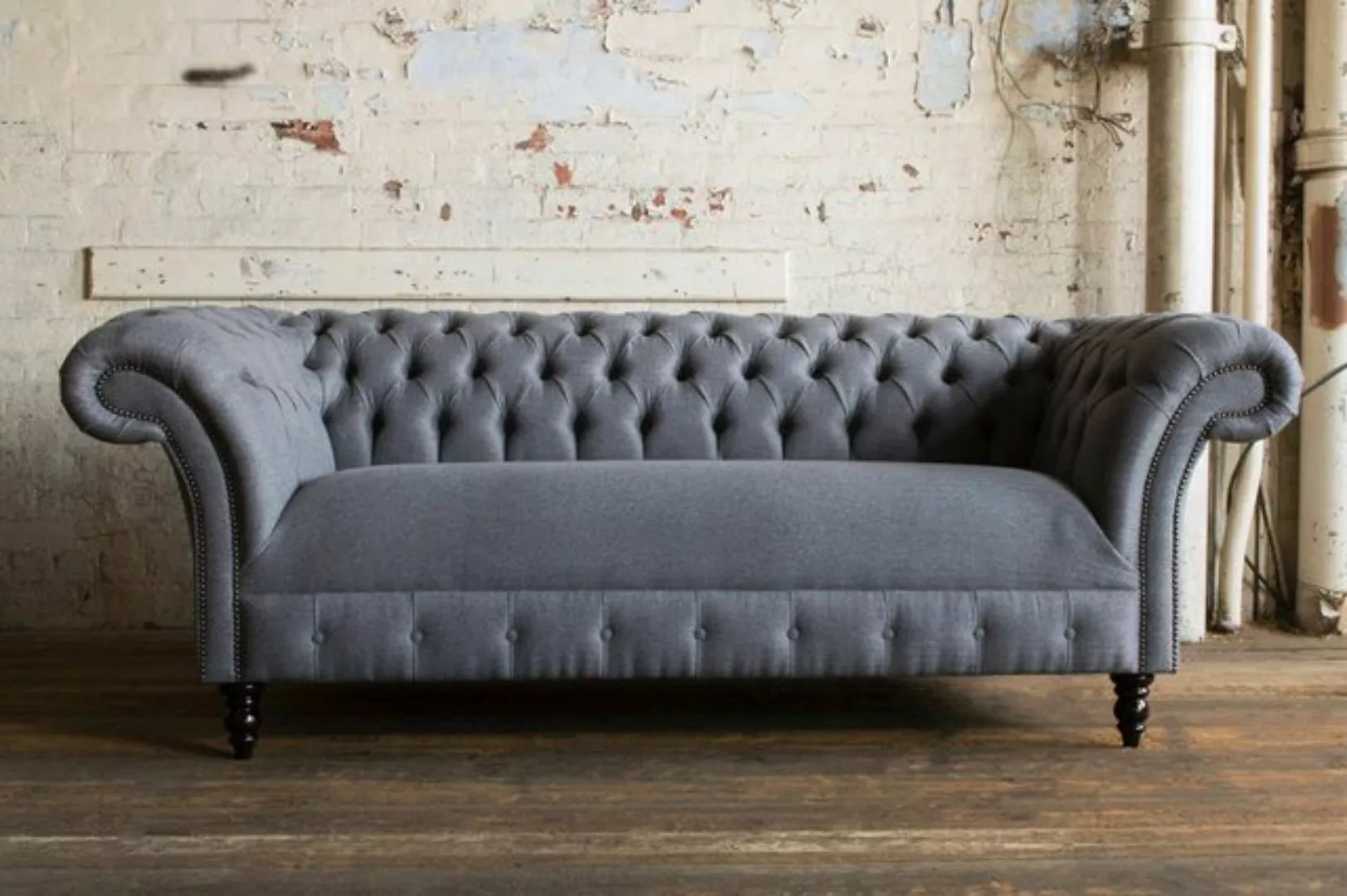 JVmoebel 3-Sitzer Design Sofa Chesterfield Luxus Klass Couch Polster Garnit günstig online kaufen