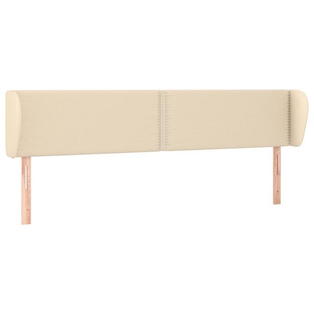 vidaXL Bett, Kopfteil mit Ohren Creme 203x23x78/88 cm Stoff günstig online kaufen