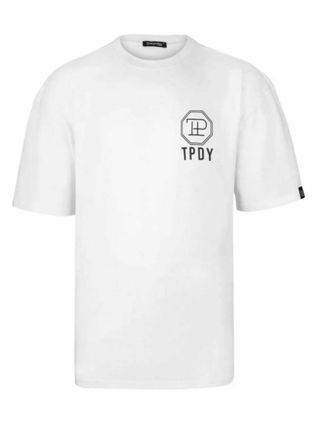 trueprodigy Oversize-Shirt Drew Logoprint Rundhals dicker Stoff günstig online kaufen