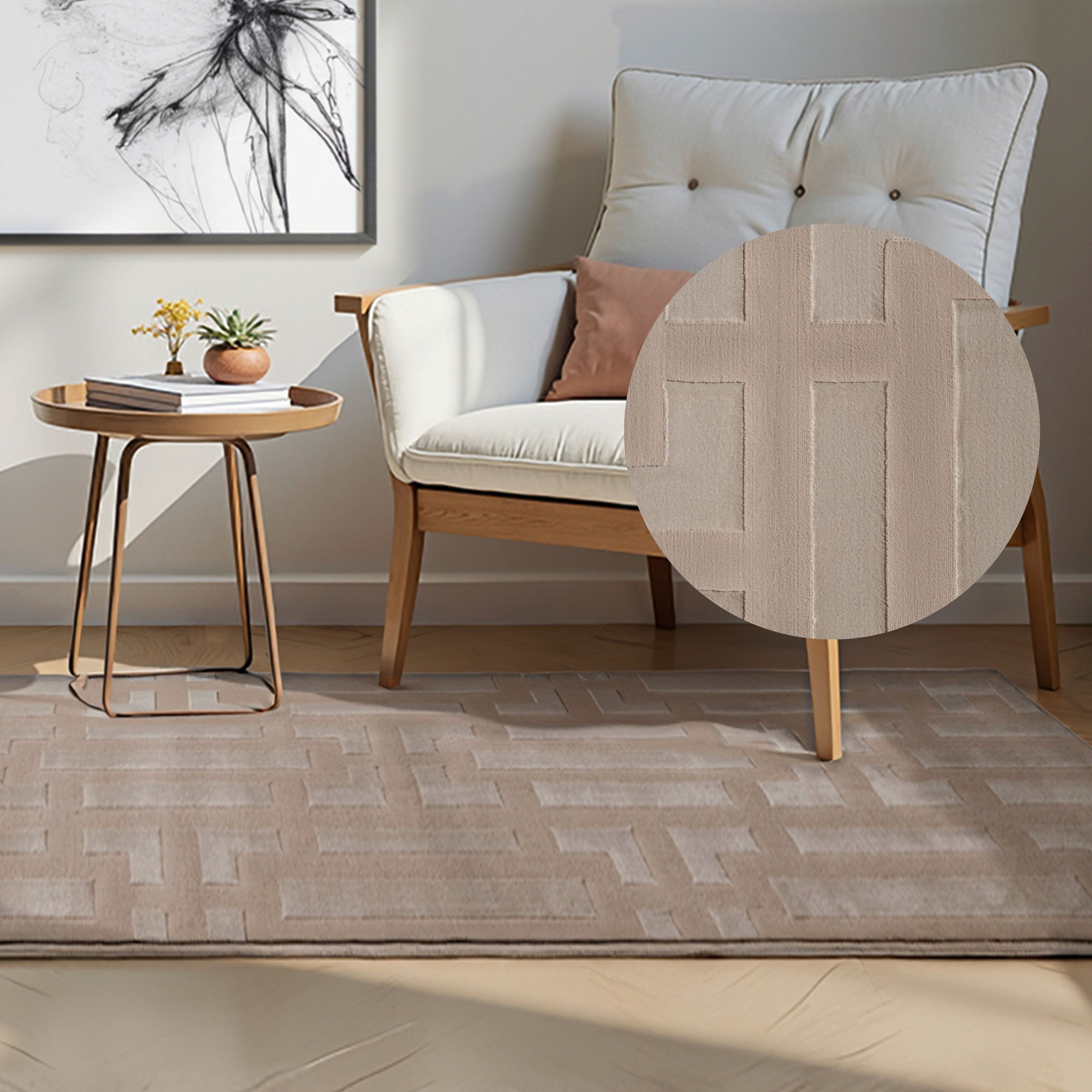 ELLE DECORATION Designteppich »Onyx«, rechteckig, 9 mm Höhe, Wohnzimmer, Sc günstig online kaufen