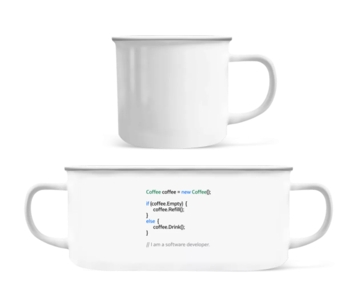 Coffee Loop · Emaille-Tasse günstig online kaufen