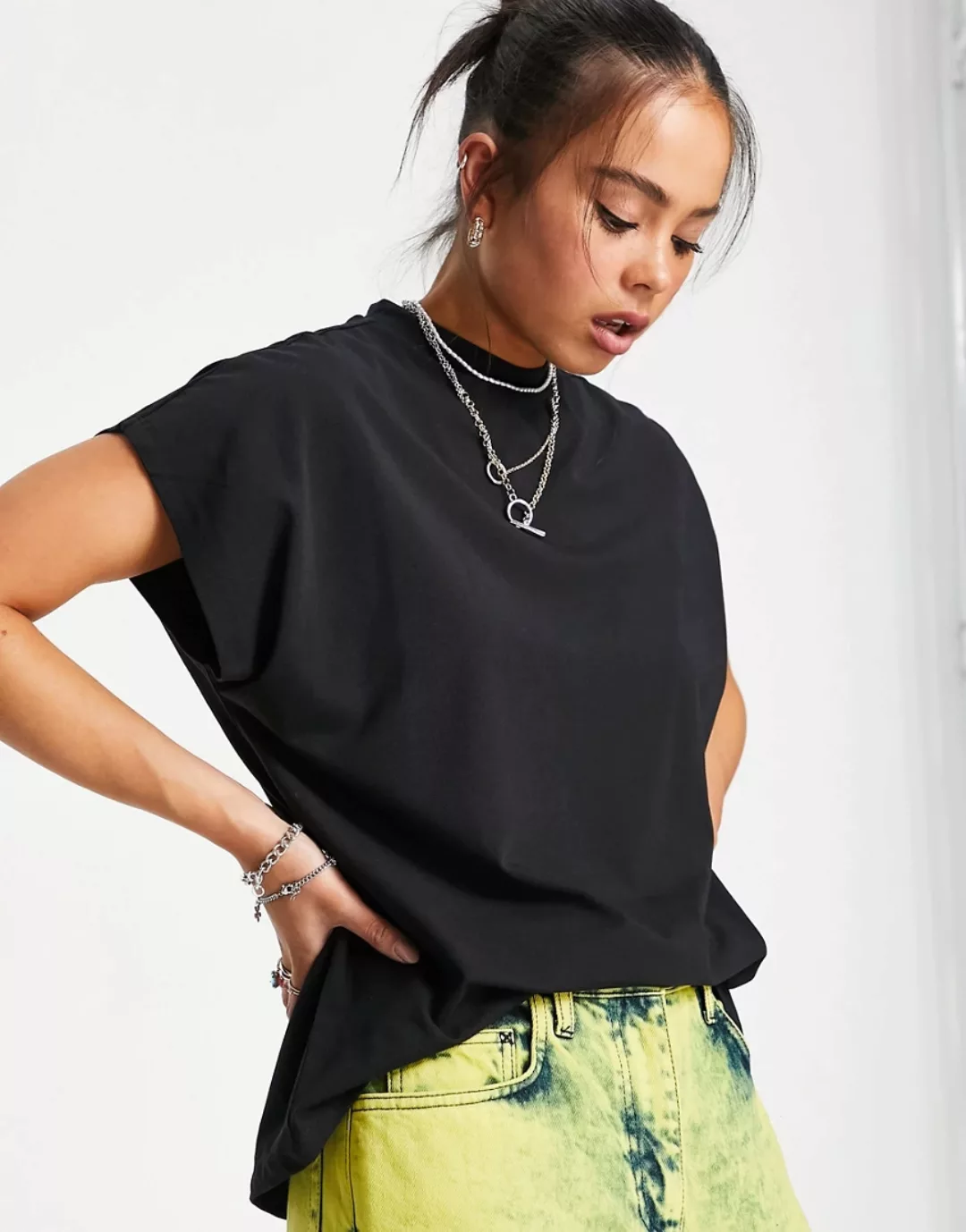 Noisy May Hailey Bg Kurzärmeliges T-shirt XL Black günstig online kaufen
