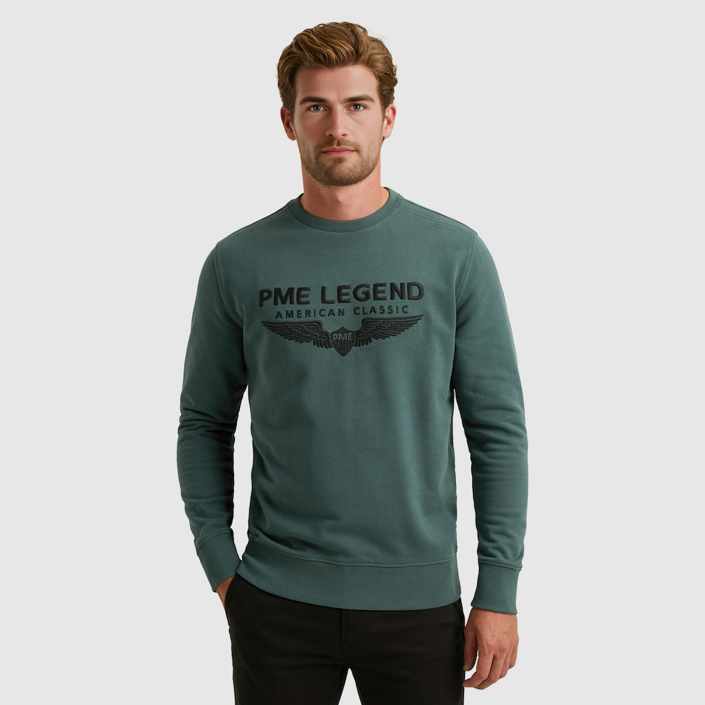 PME LEGEND Sweatshirt "Crewneck soft terry with logo", mit Logo Print günstig online kaufen