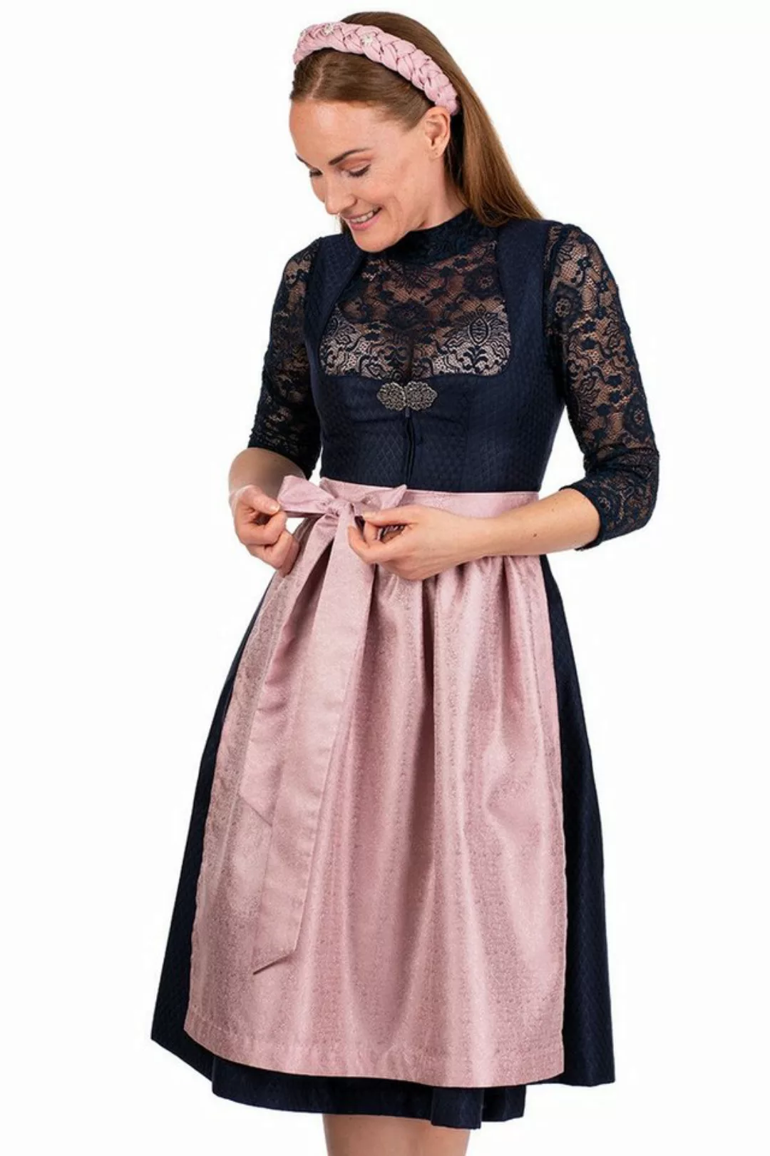 MarJo Dirndl Midi Dirndl 2tlg. - CODI - nachtblau/altrosa günstig online kaufen