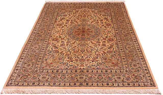 morgenland Orientteppich »Perser - Ghom - 204 x 129 cm - hellbraun«, rechte günstig online kaufen
