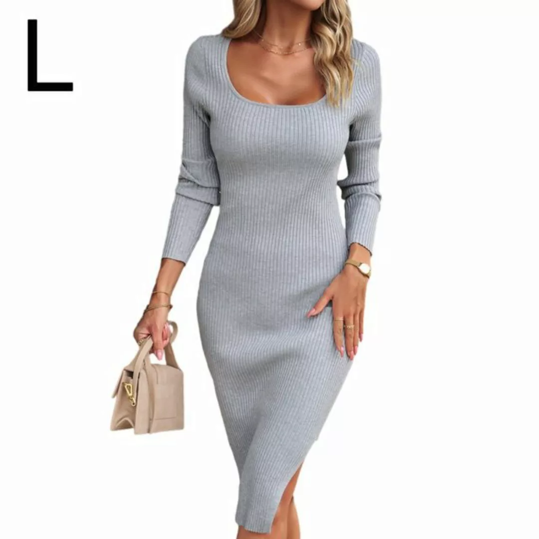 Lubgitsr Strickkleid Kleider für Damen Langarm Pulloverkleid Frauen Freizei günstig online kaufen
